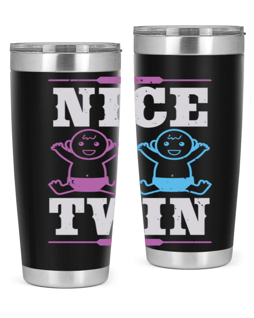 Nice Twin Style 26#- baby shower- tumbler