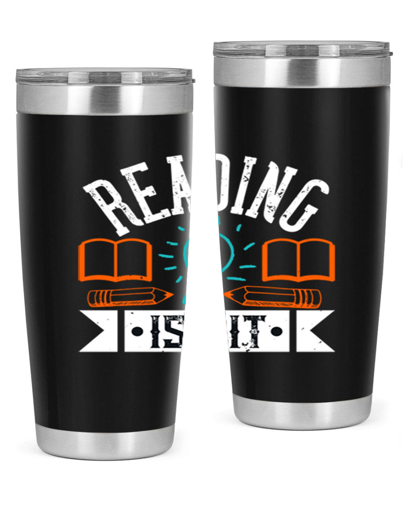 Reading is lit Style 24#- teacher- tumbler