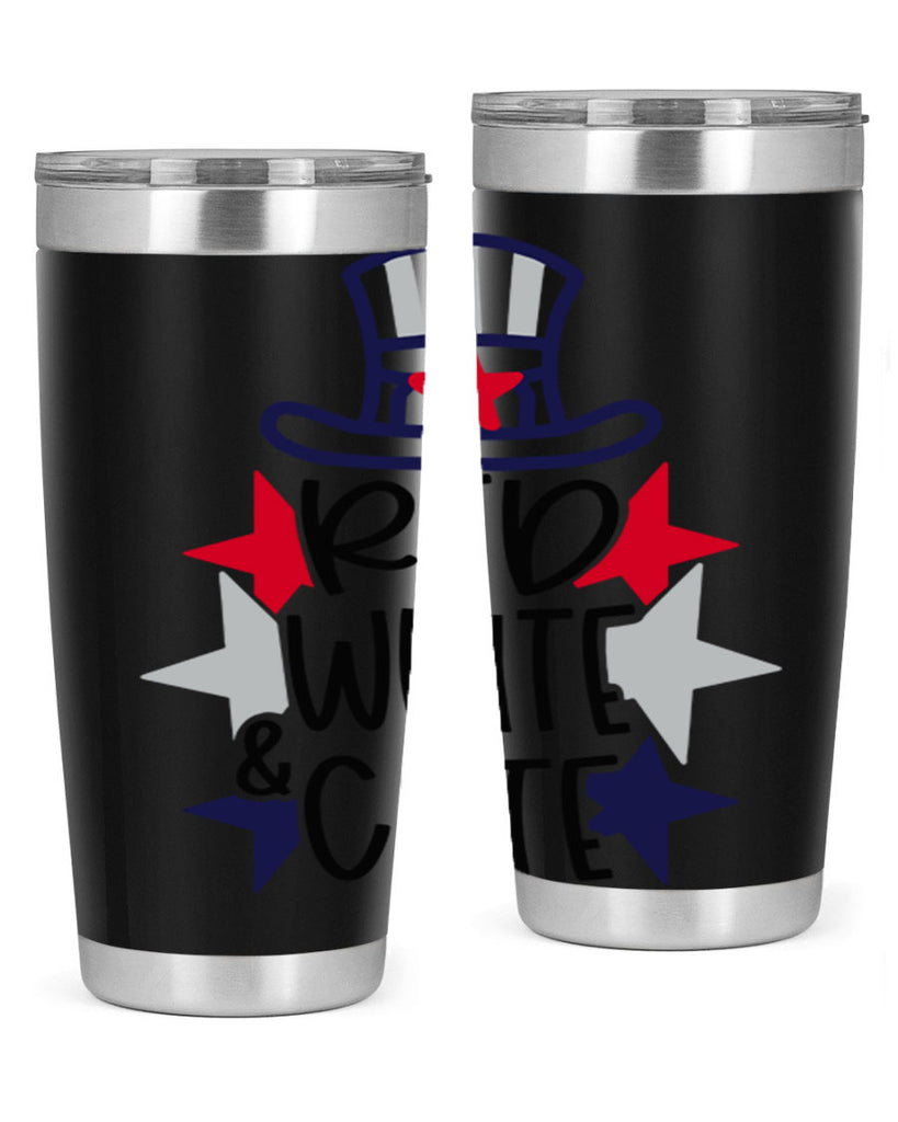 Red White Cute Style 169#- Fourt Of July- Tumbler