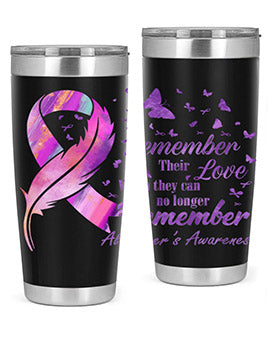 Remember heir Love Alzheimer Awareness 213#- alzheimers- Tumbler
