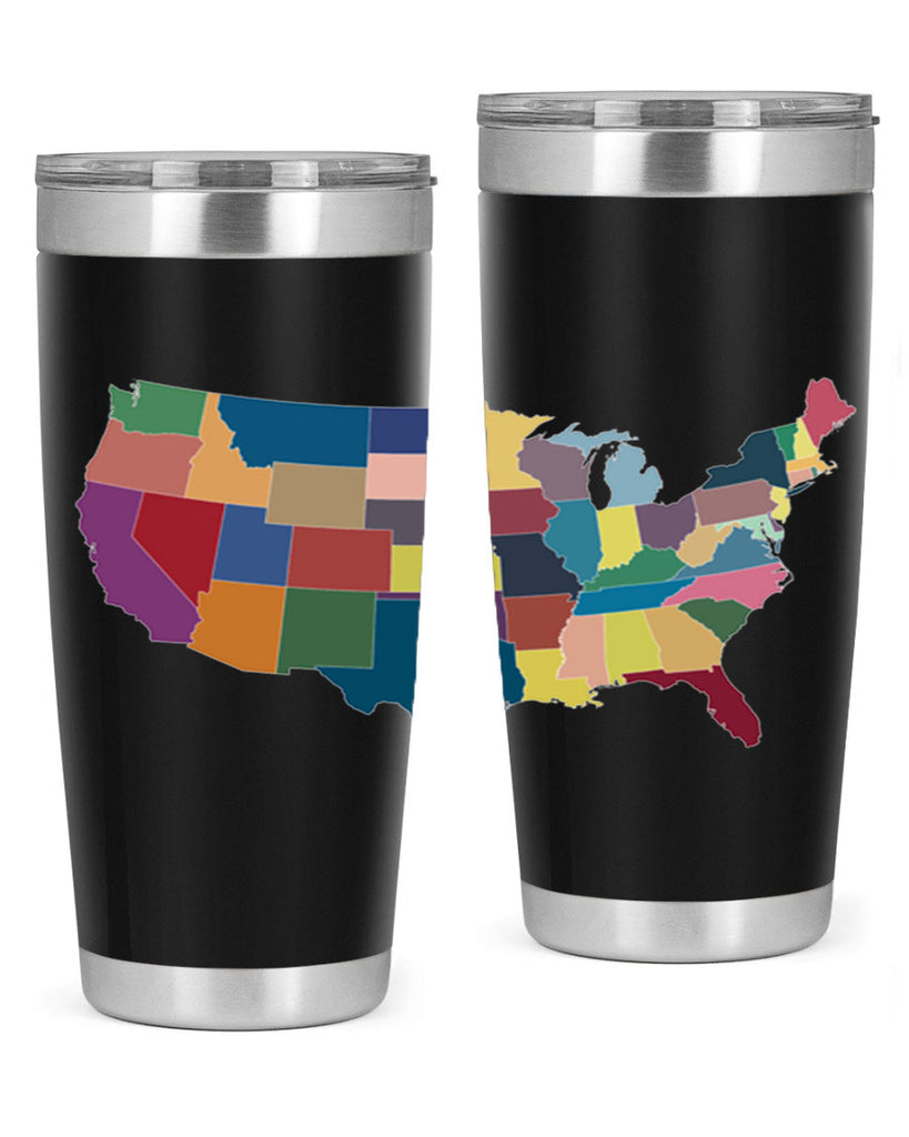 Separate Color Map Style 73#- Fourt Of July- Tumbler