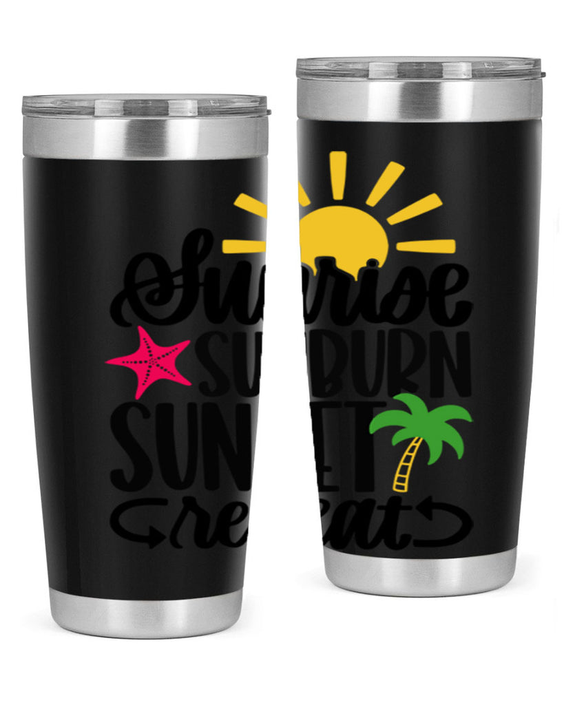 Sunrise Sunburn Sunset Repeat Style 16#- summer- Tumbler