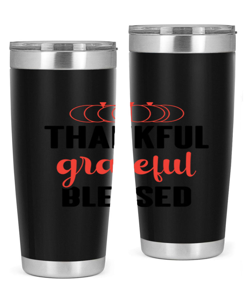 Thankful grateful blessed 603#- fall- Tumbler