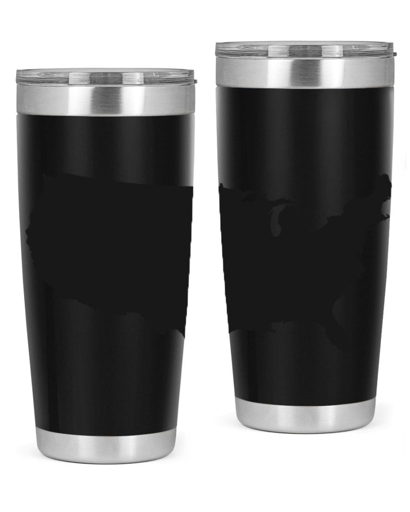 USA Solid Map Style 76#- Fourt Of July- Tumbler