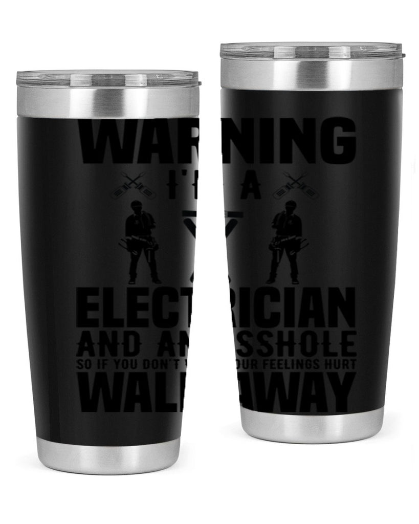Warning Style 4#- electrician- tumbler