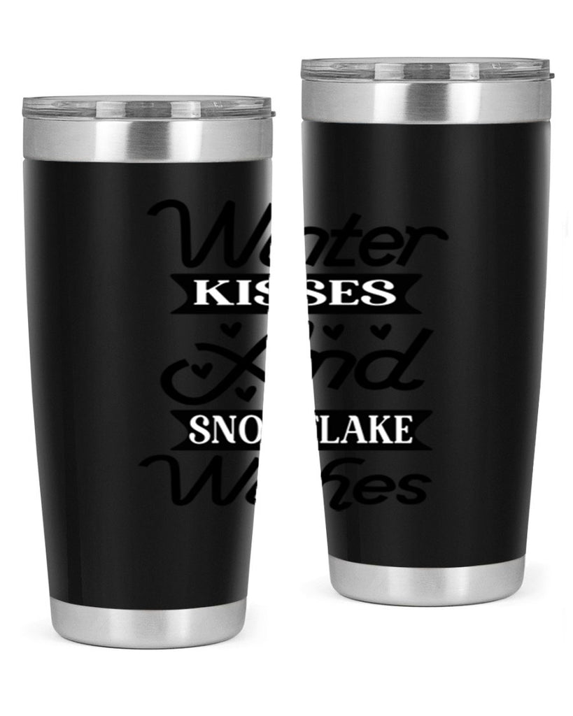 Winter Kisses And Snowflake Wishes 515#- winter- Tumbler