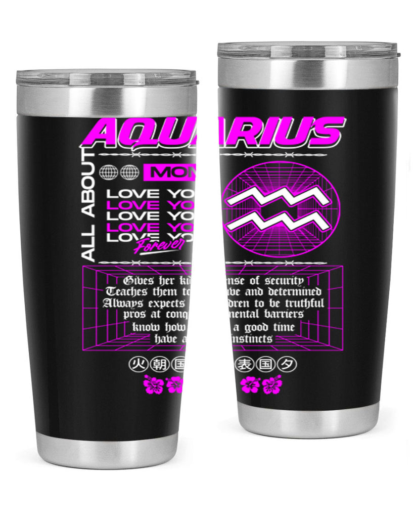 aquarius 86#- zodiac- Tumbler