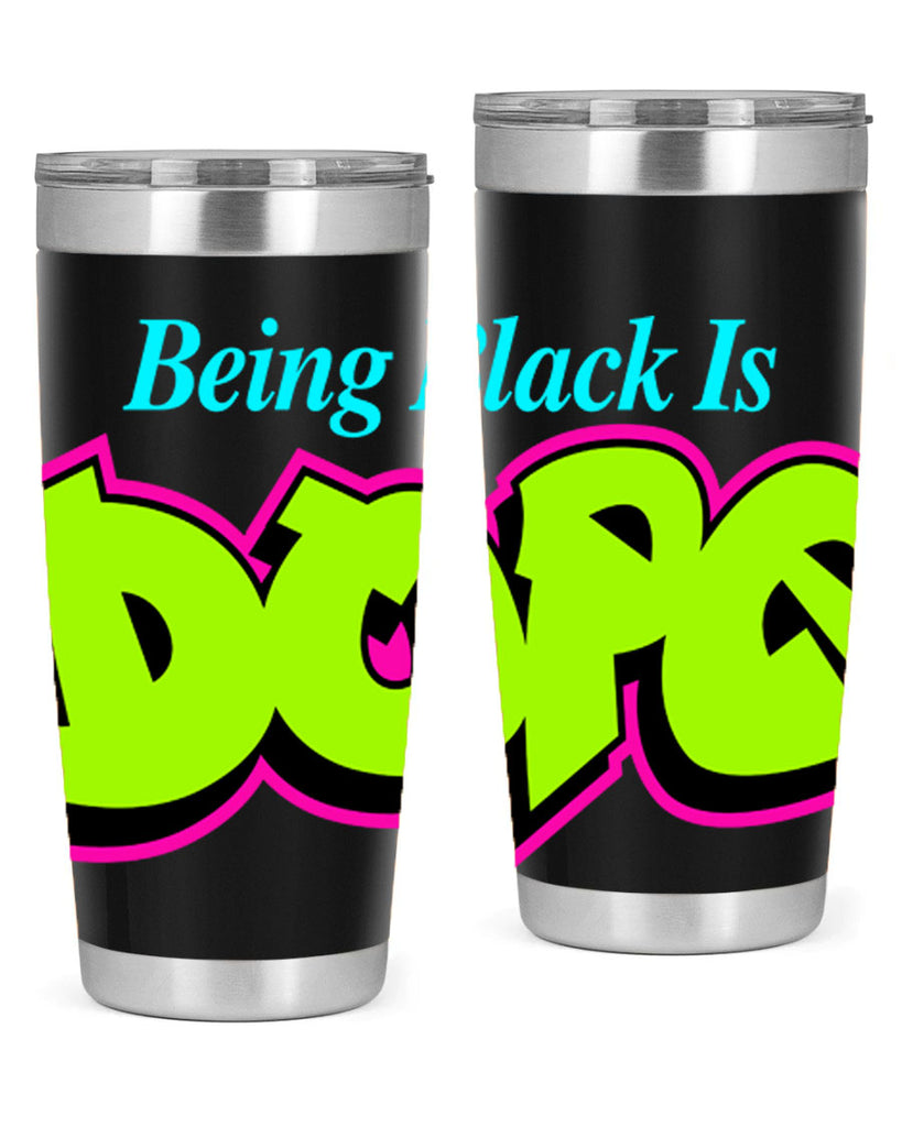 being black is dope 261#- black words phrases- Cotton Tank
