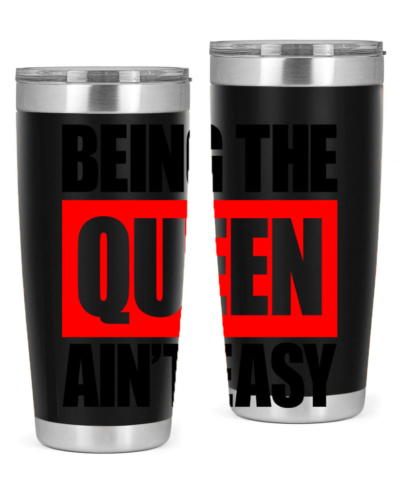 being the queen aint easy 255#- black words phrases- Cotton Tank
