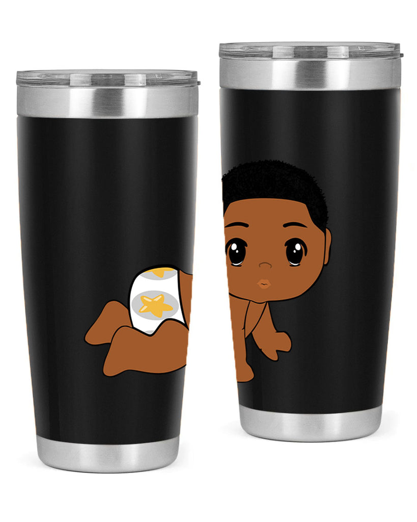 black baby boy 3#- black men - boys- tumbler