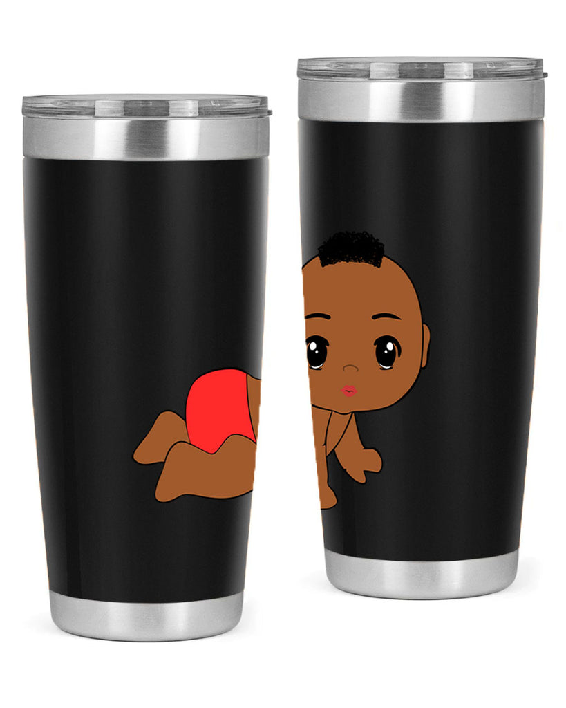 black baby boy 5#- black men - boys- tumbler