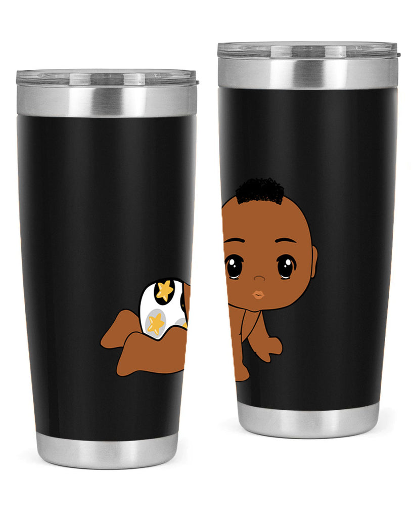 black baby boy 6#- black men - boys- tumbler