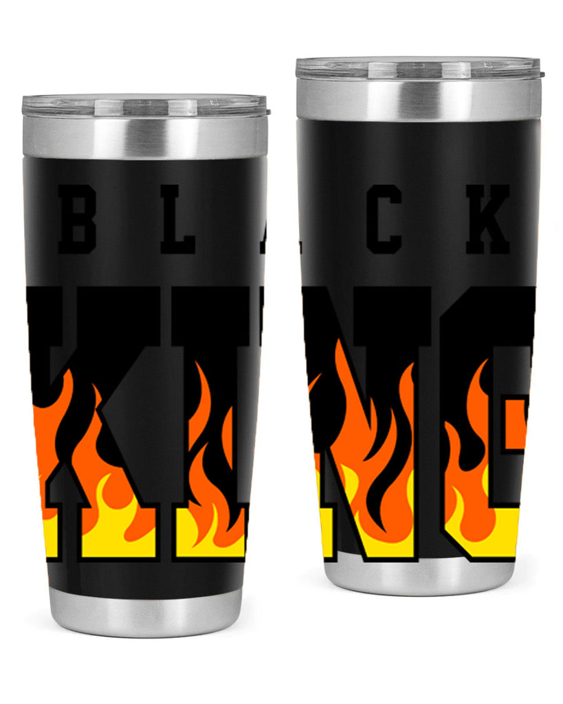 black king flames 232#- black words phrases- Cotton Tank