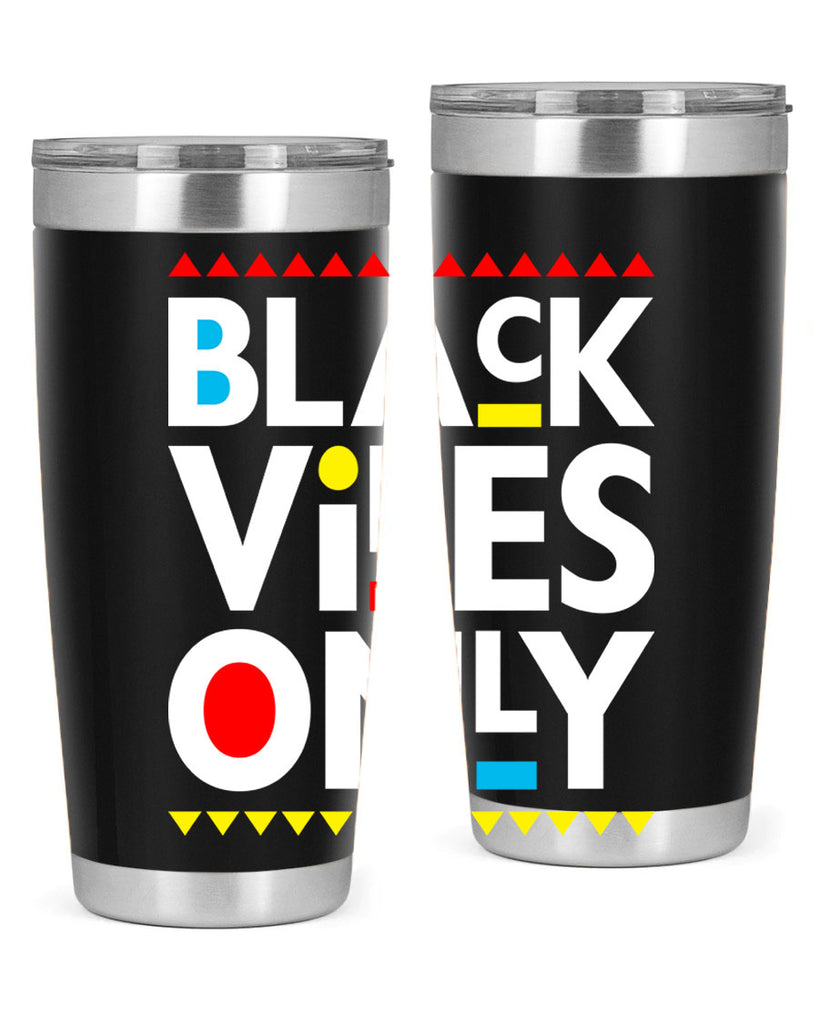 black vibes only 217#- black words phrases- Cotton Tank