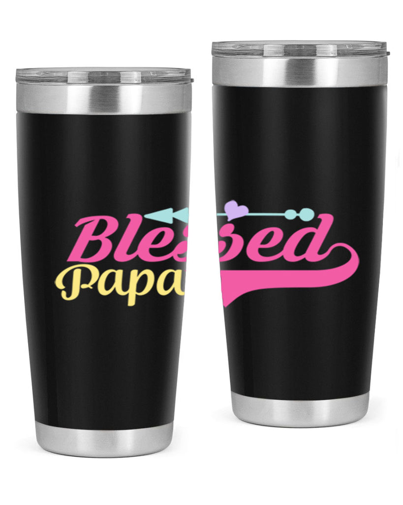 blessed papa 73#- grandpa - papa- Tumbler