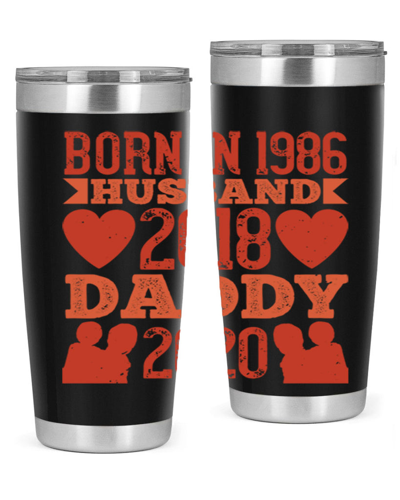 born in husband daddy 123#- fathers day- Tumbler