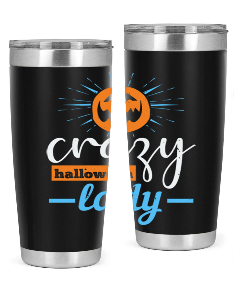 crazy halloween lady 118#- halloween- Tumbler