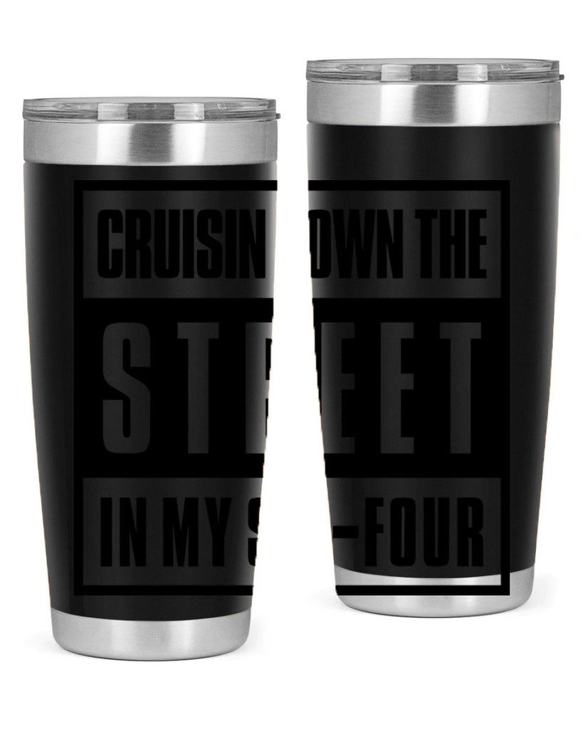 cruisin down the street 181#- black words phrases- Cotton Tank