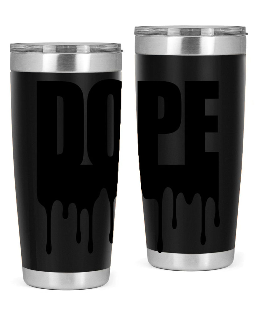dope drip 166#- black words phrases- Cotton Tank