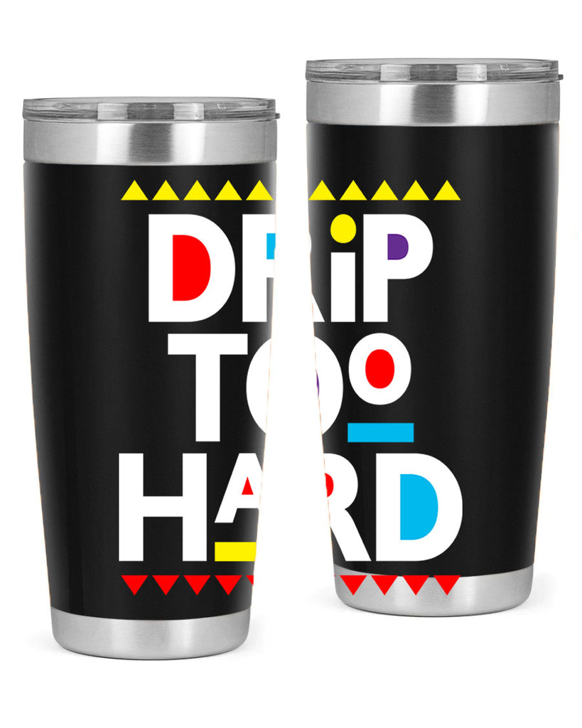 drip too hard 163#- black words phrases- Cotton Tank