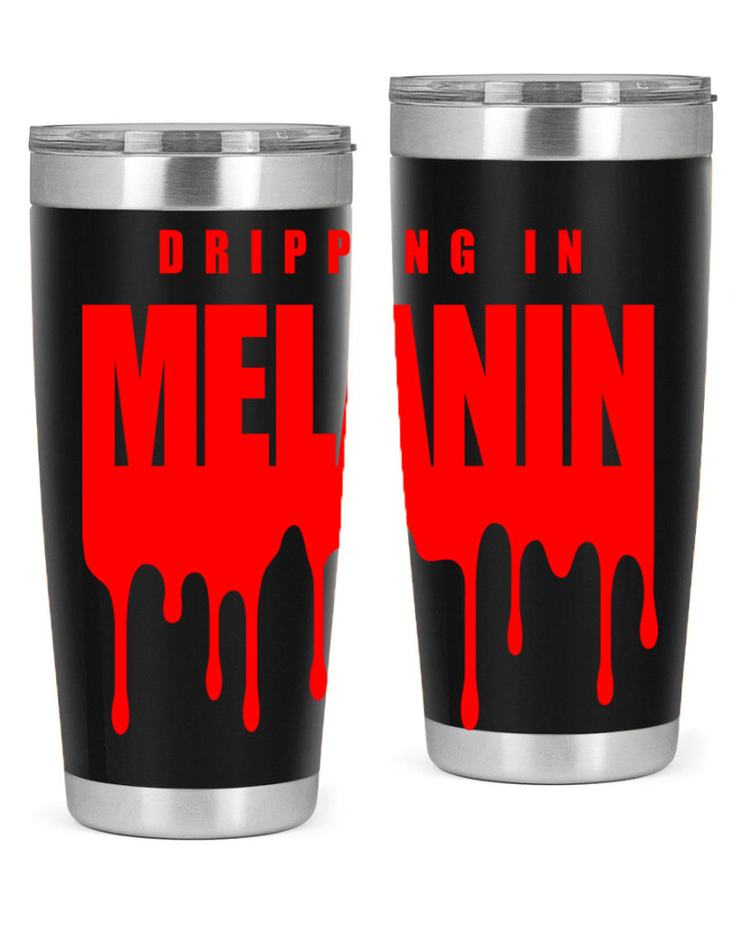 dripping in melanin 161#- black words phrases- Cotton Tank