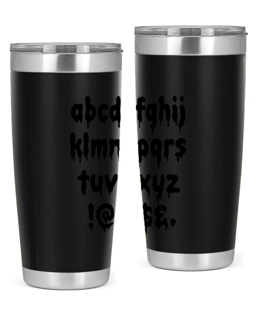 dripping lowercase 162#- black words phrases- Cotton Tank