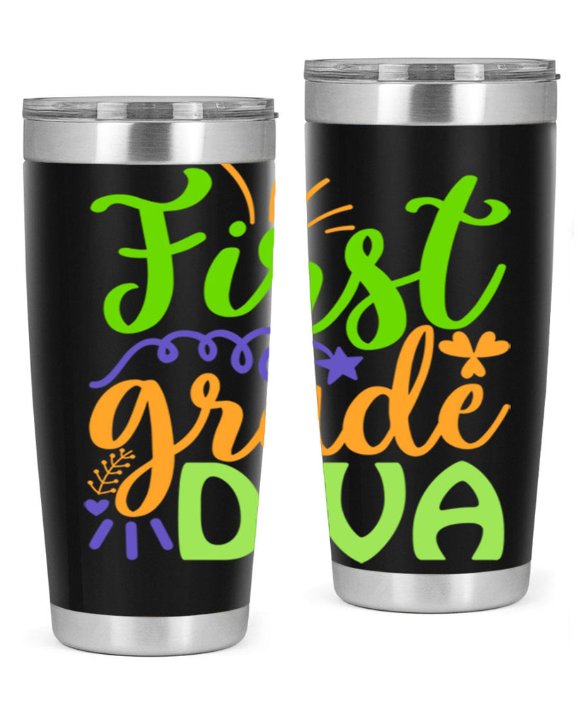 first grade diva 21#- mardi gras- Tumbler