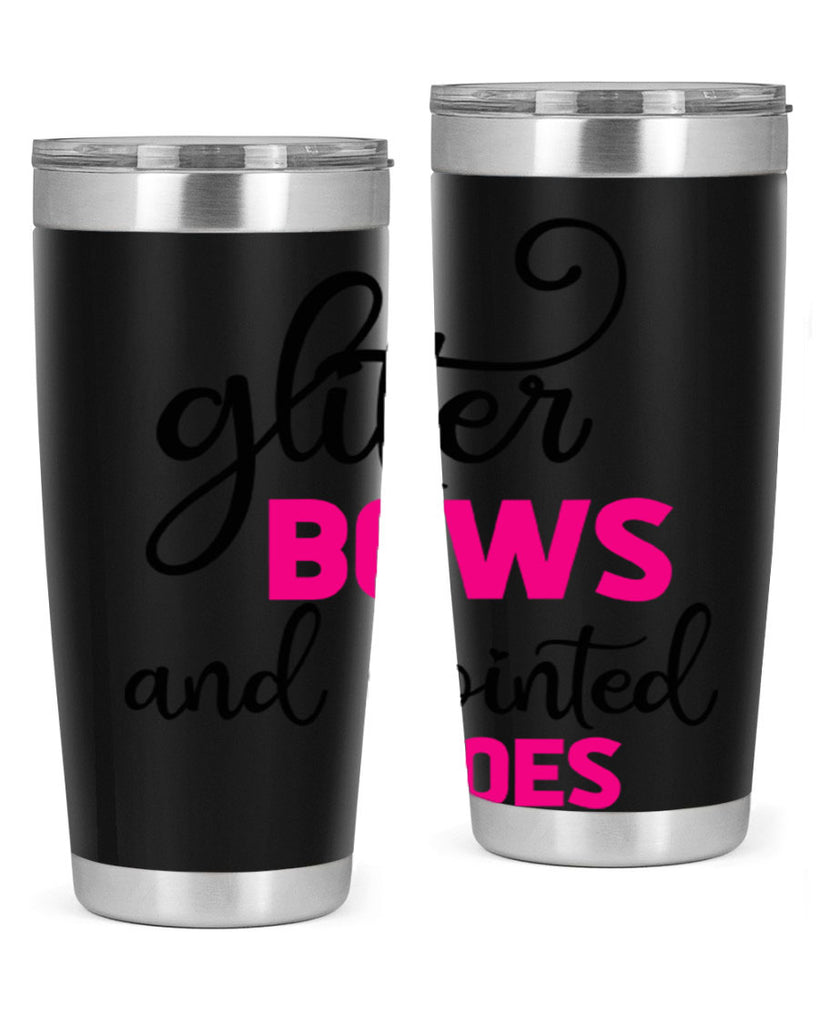 glitter bows and pointed toes 41#- ballet- Tumbler