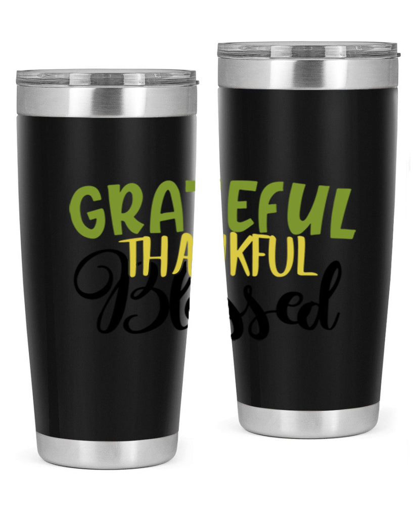 grateful thankful blessed 57#- thanksgiving- Tumbler