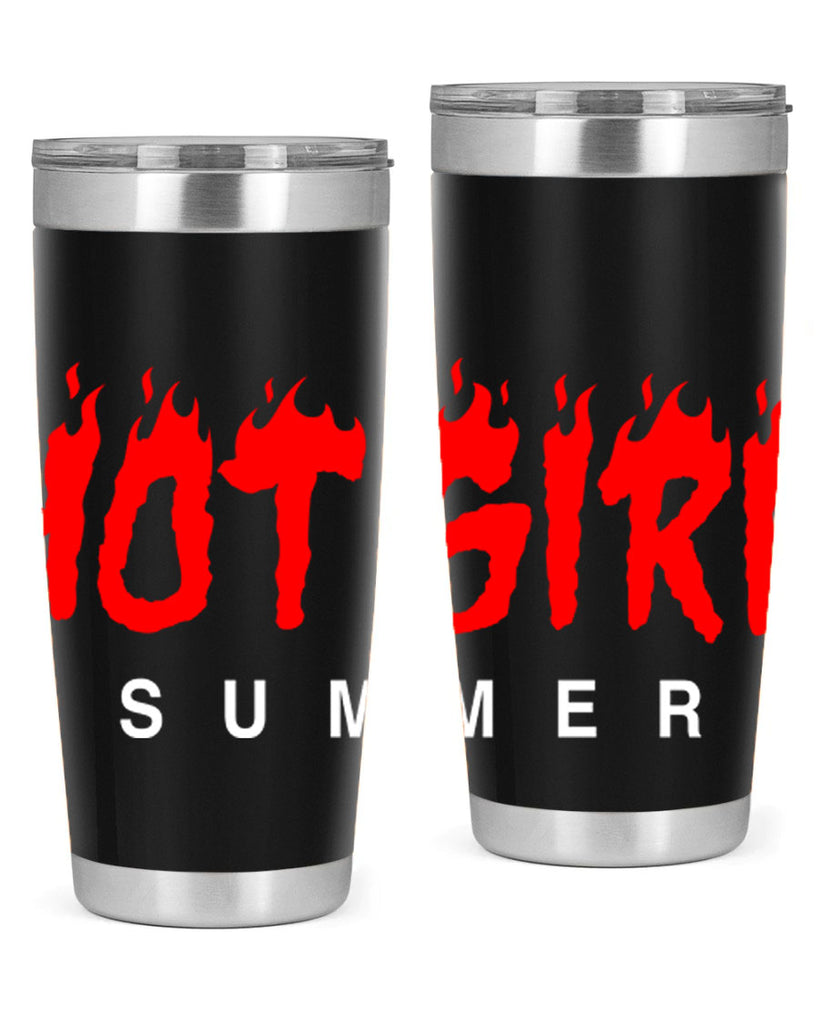 hot girl  summer fire 124#- black words phrases- Cotton Tank