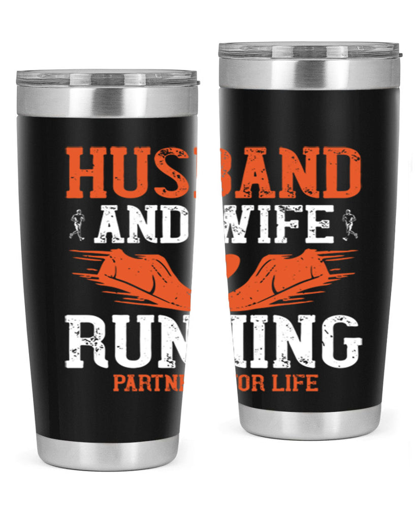 husband and wife running partners for life 41#- running- Tumbler