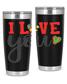 i love you Style 23#- autism- Tumbler
