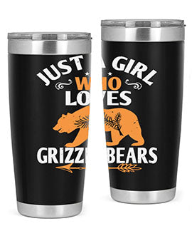 just a girl who loves Grizzly Bears 20#- Bears- Tumbler