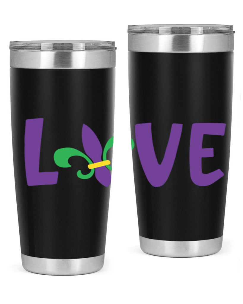 love 80#- mardi gras- Tumbler