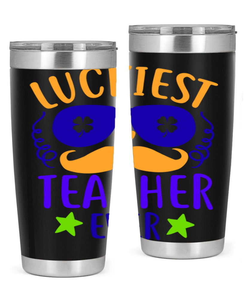 luckiest teacher ever 14#- mardi gras- Tumbler
