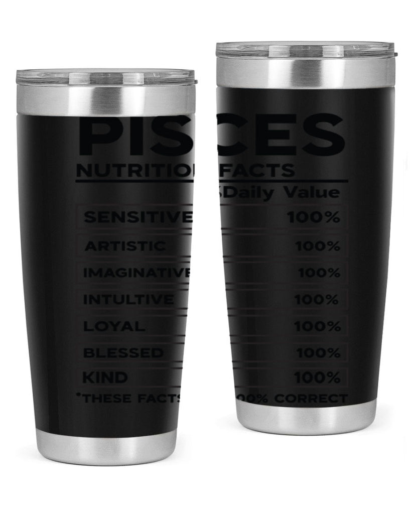 pisces Nutrition Facts 367#- zodiac- Tumbler