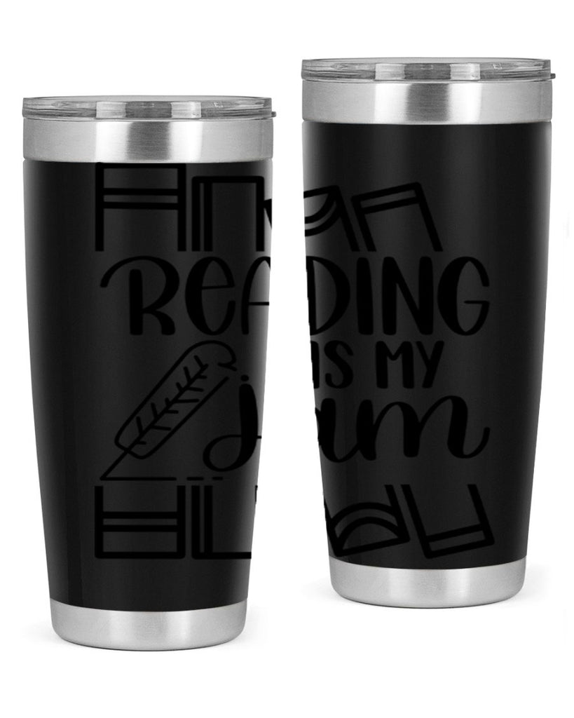 reading is my jam 29#- reading- Tumbler