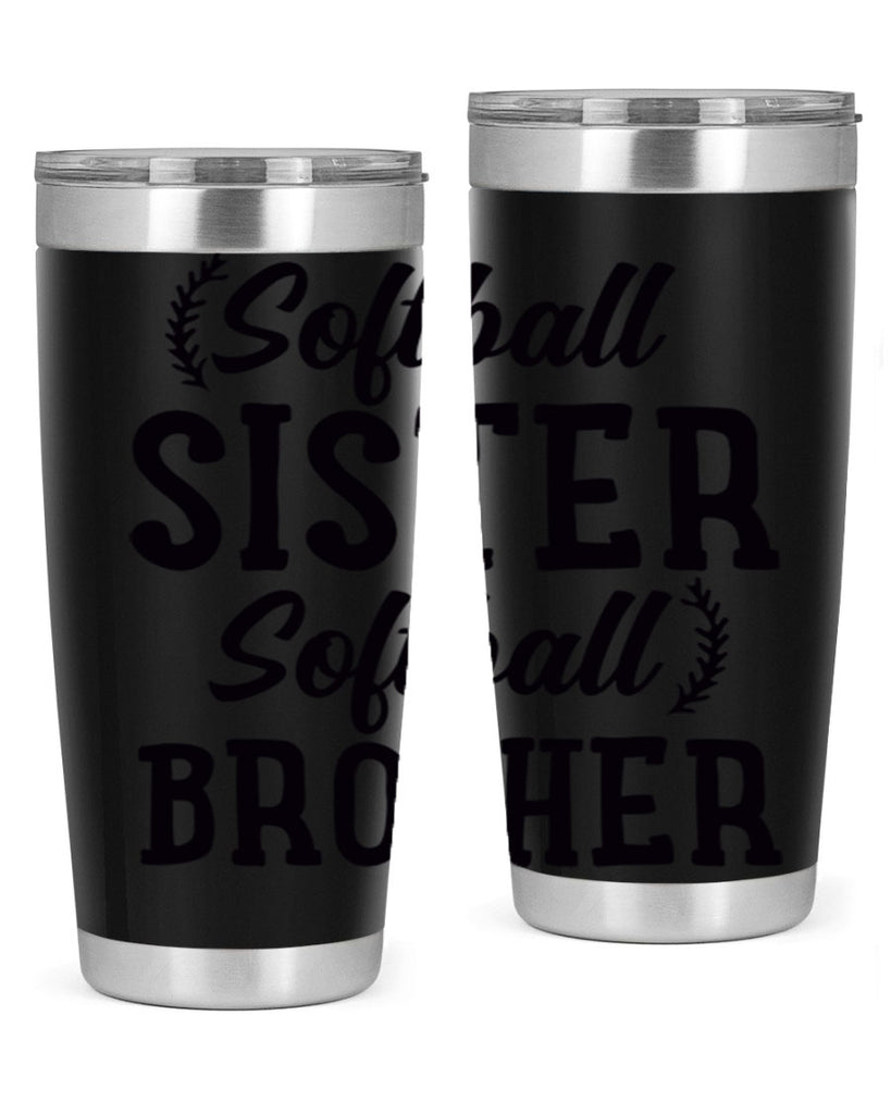 softball sister softball brother 2273#- softball- Tumbler