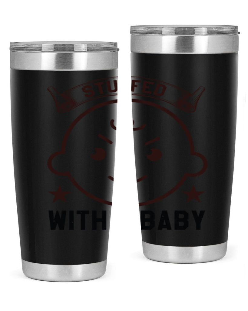 stuffed with a baby Style 14#- baby shower- tumbler