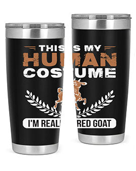 this is my human costume im really a red goat Style 1#- goat- Tumbler