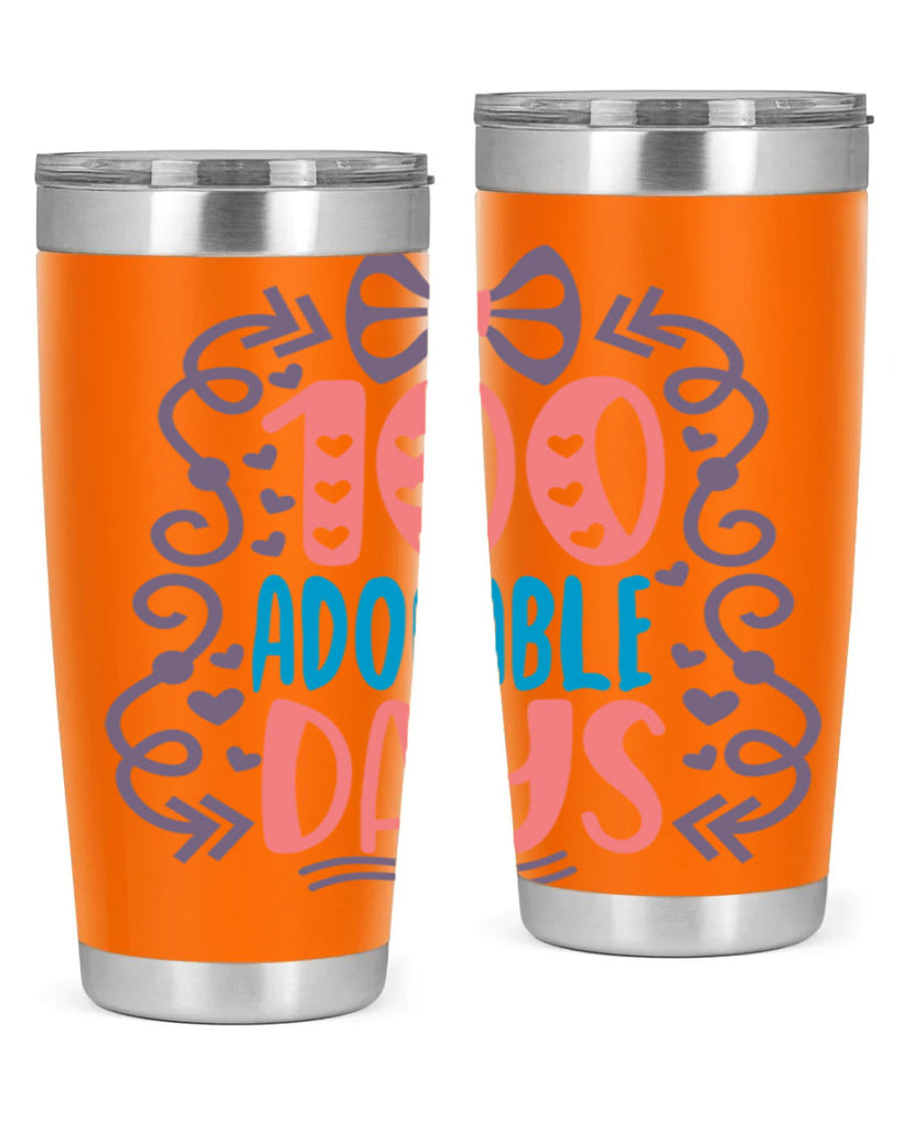 1 100 adorable days 17#- 100 days of school- Tumbler