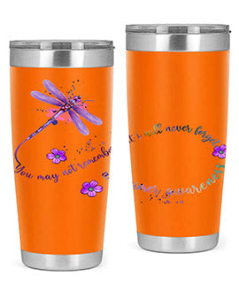 Alzheimer Awareness Dragonfly Remember 1#- alzheimers- Tumbler