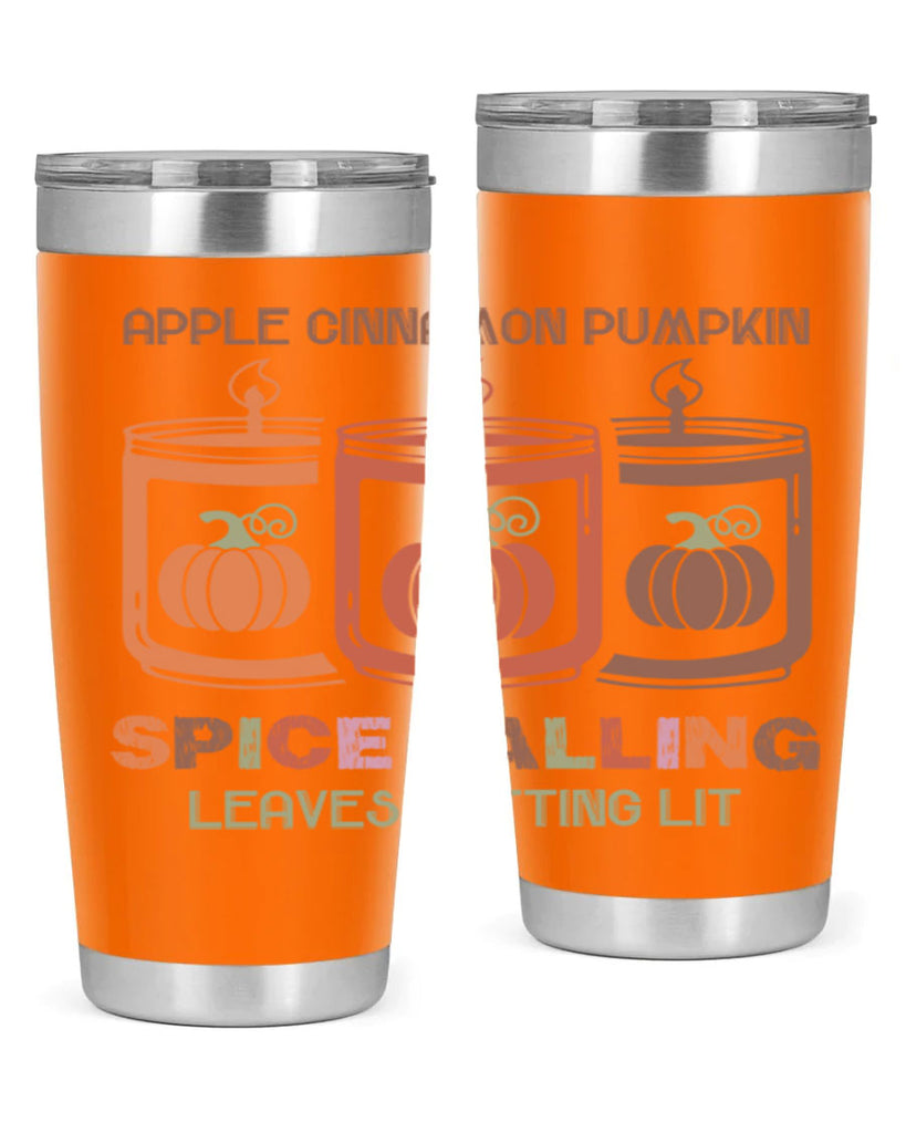 Apple Cinnamon Pumpkin Spice Falling Leaves Getting Lit 11#- fall- Tumbler