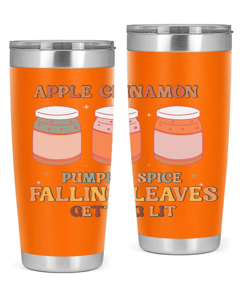 Apple Cinnamon Pumpkin Spice Falling Leaves Getting Lit 12#- fall- Tumbler