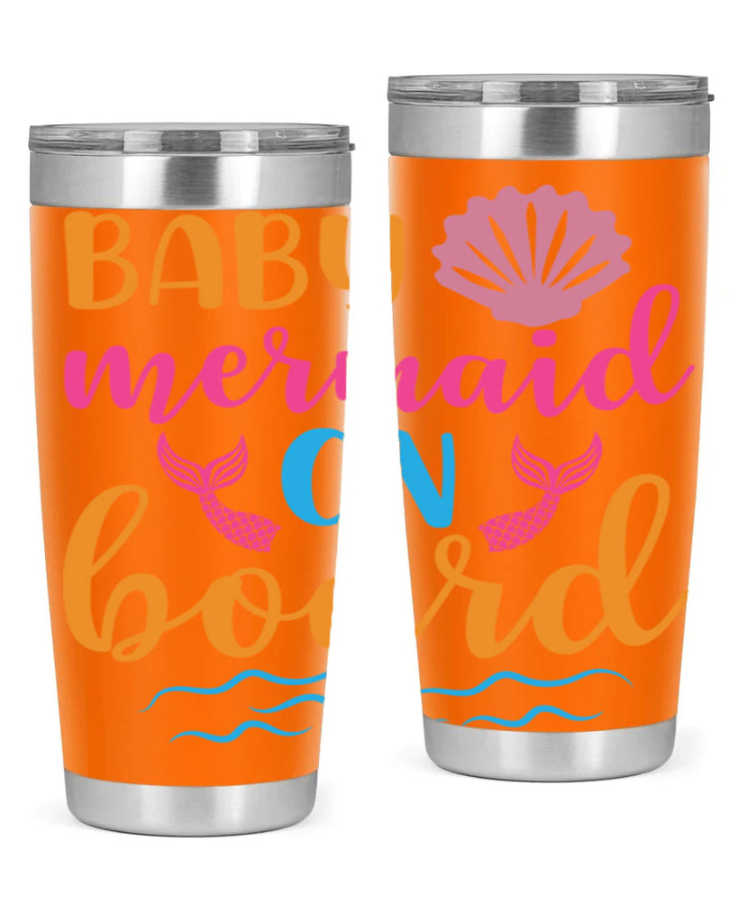 Baby Mermaid On Board 39#- mermaid- Tumbler