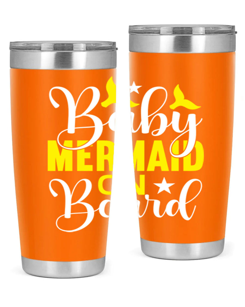 Baby Mermaid on Board 21#- mermaid- Tumbler