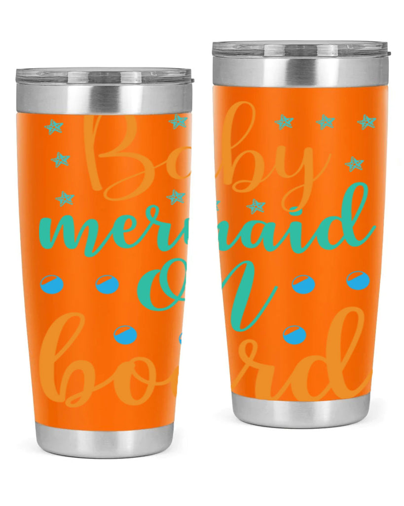 Baby Mermaid on Board 40#- mermaid- Tumbler