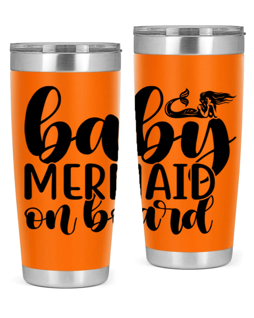 Baby mermaid on board 41#- mermaid- Tumbler