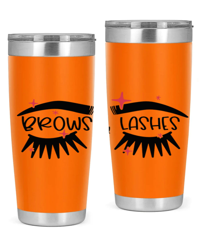 Brows Lashes Style 123#- make up- Tumbler