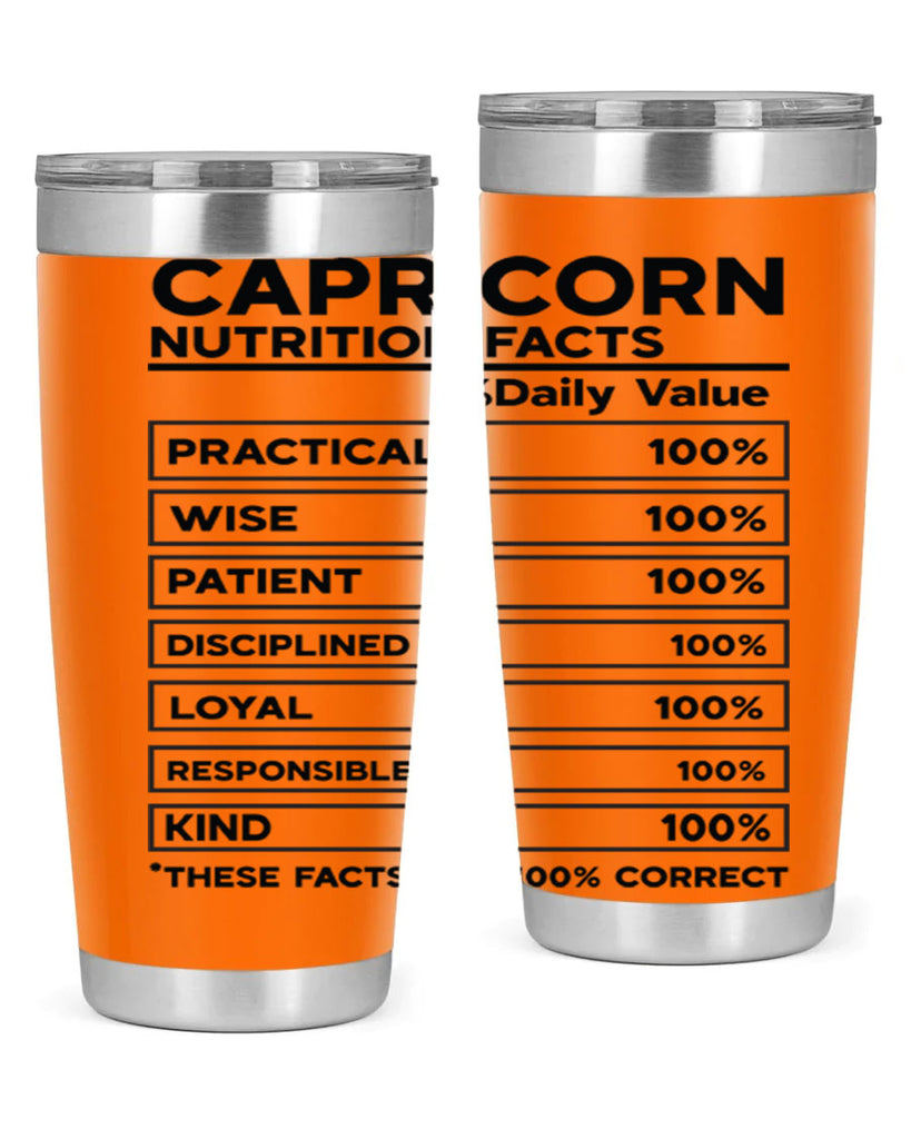 Capricorn Nutrition Facts 185#- zodiac- Tumbler